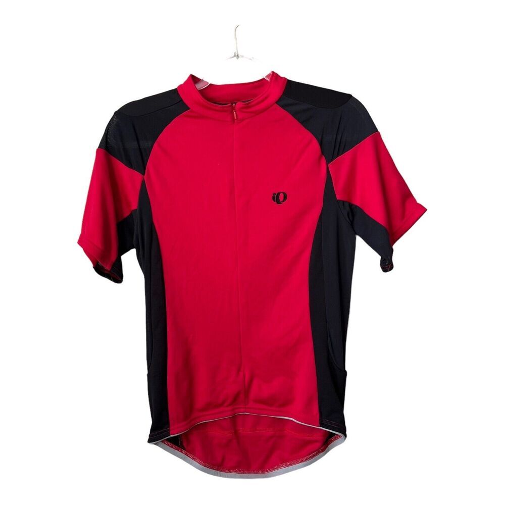 Pearl Izumi Jersey Men's Medium Red Black 1/2 Zip Cycling Bike‎